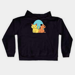 Cat and dogc Kids Hoodie